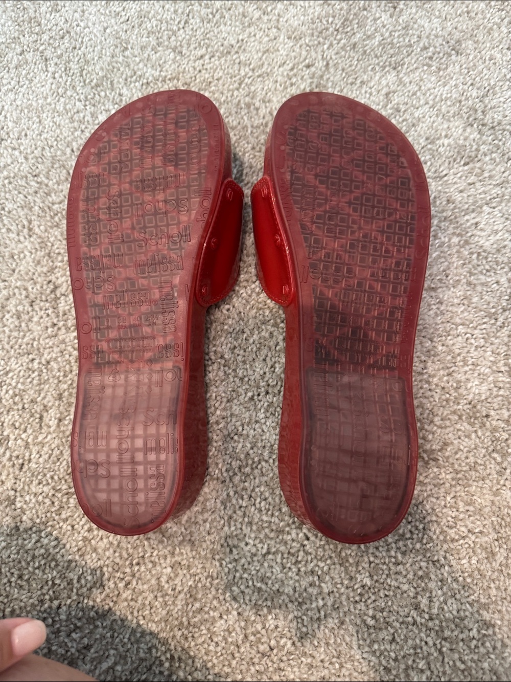 NWOB Melissa/Dr Scholl’s Red Slide Sandals with Buckle - Picture 3 of 4
